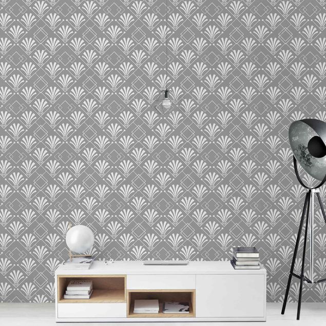 Moderne tapet Glitter Look With Art Deko On Grey Backdrop