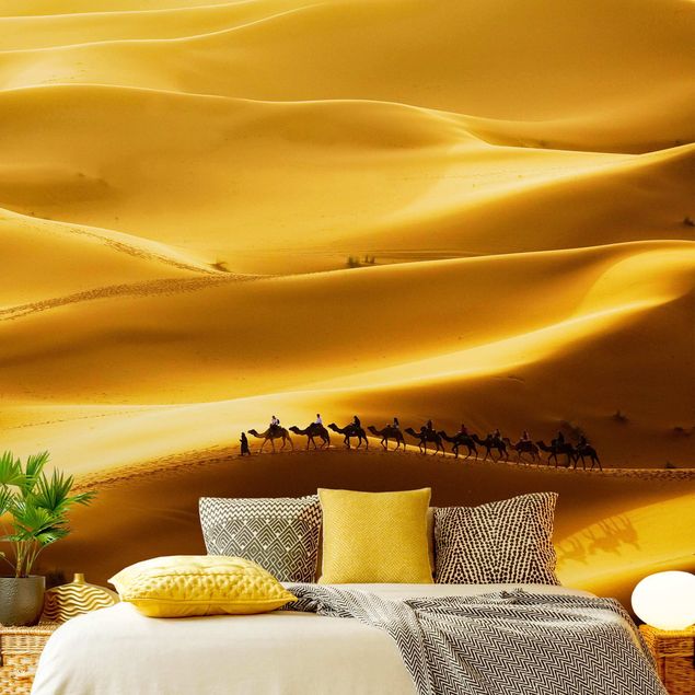 Fototapet ørkener Golden Dunes