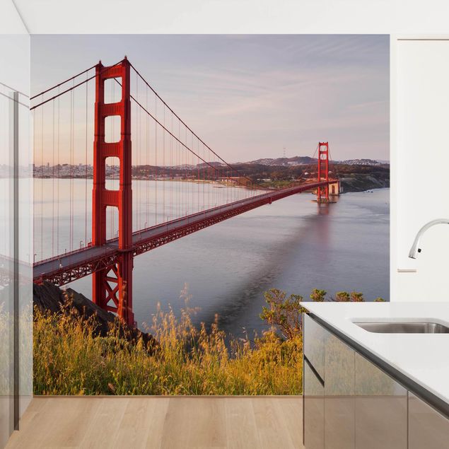 Tapet blå Golden Gate Bridge In San Francisco