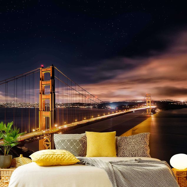 Fototapet arkitektur og skyline Golden Gate To Stars
