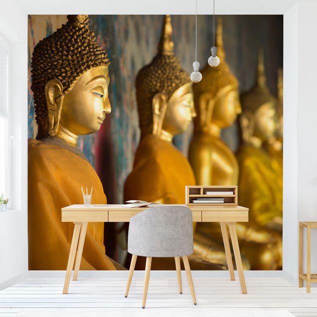 køkken dekorationer Golden Buddha Statue