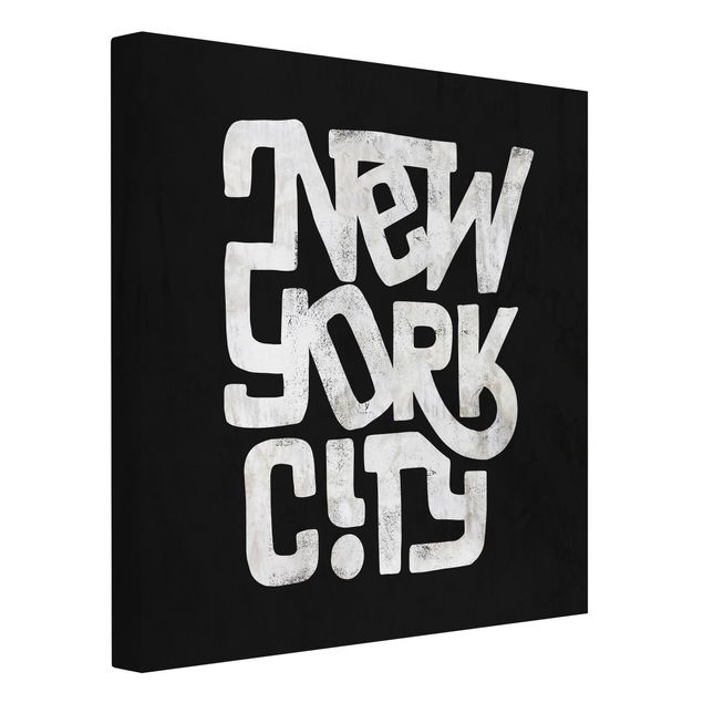 Billeder på lærred ordsprog Graffiti Art Calligraphy New York City Black