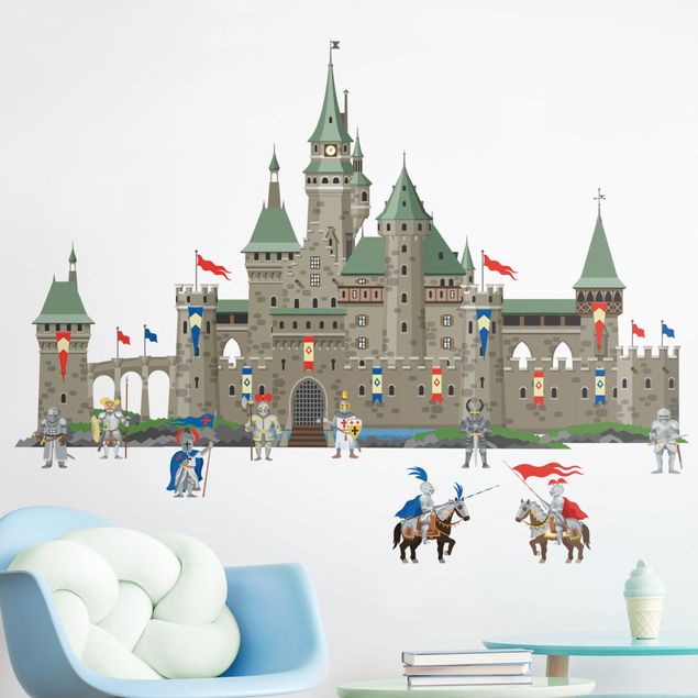 Wallstickers heste Great knights with knights and horses