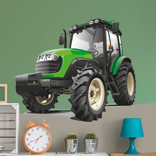Wallstickers traktorer Big green tractor