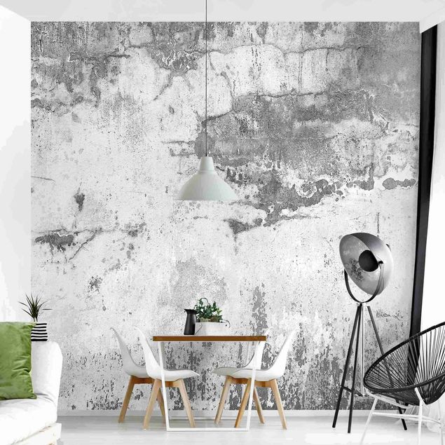 3d tapet Grunge Concrete Wall Grey