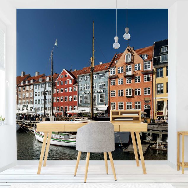 Fototapet arkitektur og skyline Port In Copenhagen