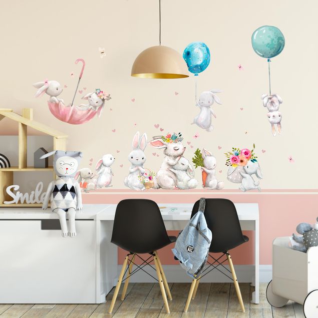 Wallstickers Hare family