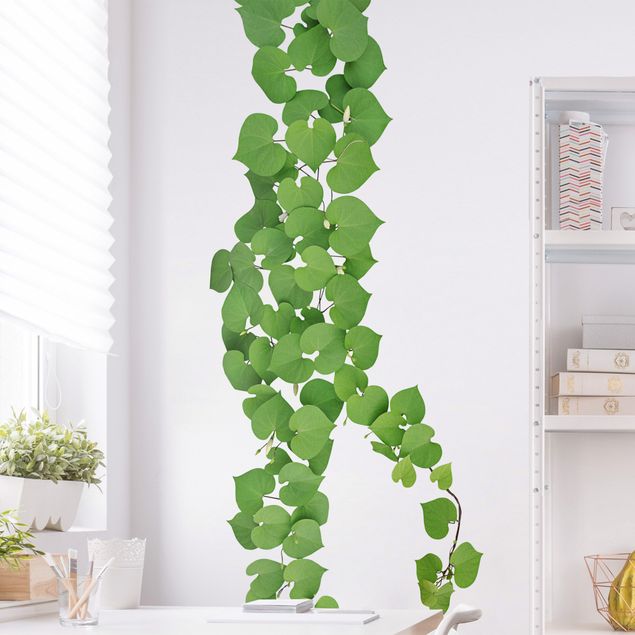Wallstickers tendrils Heart-shaped leaves tendril