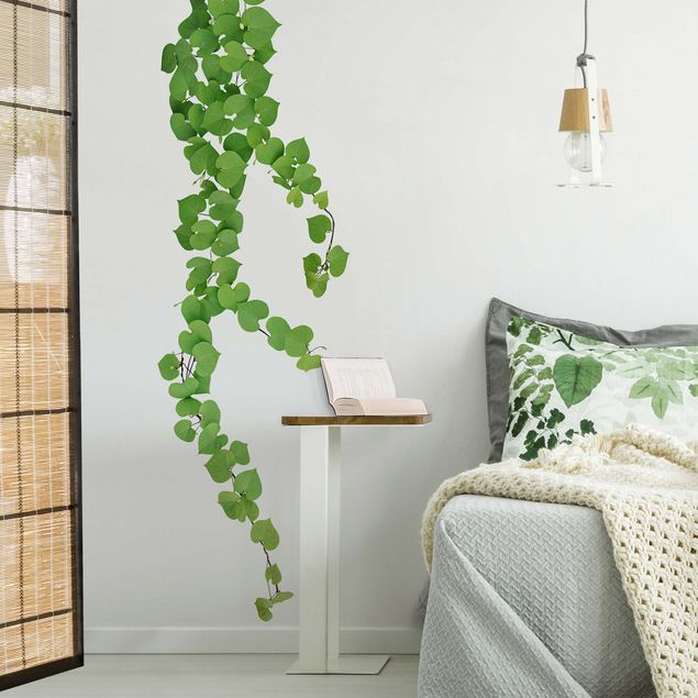 Wallstickers Planter Heart-shaped leaves tendril