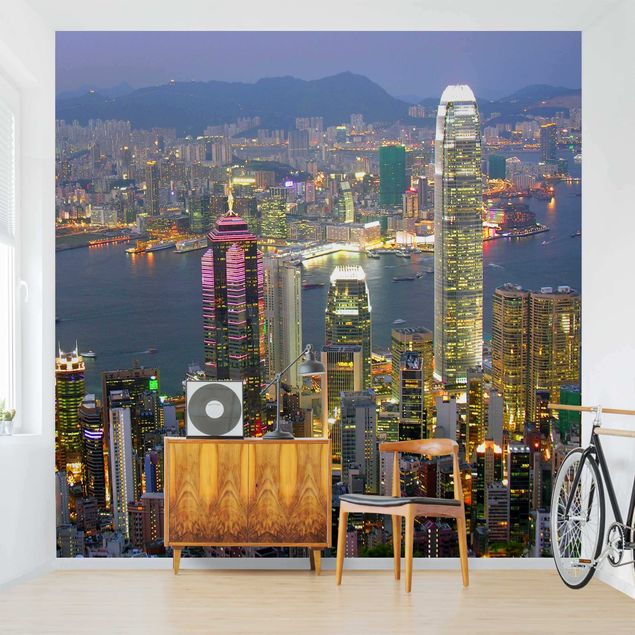 Fototapet arkitektur og skyline Hong Kong Skyline