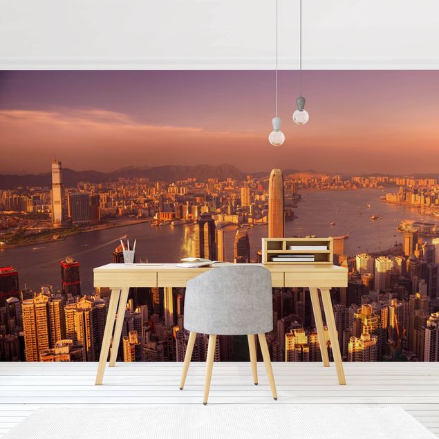 Moderne tapet Hong Kong Sunset
