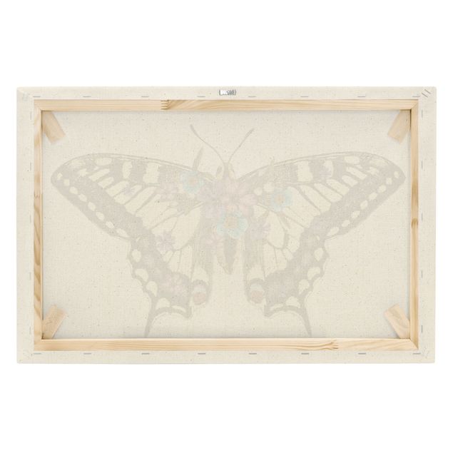 Billeder på lærred Illustration Floral Swallowtail