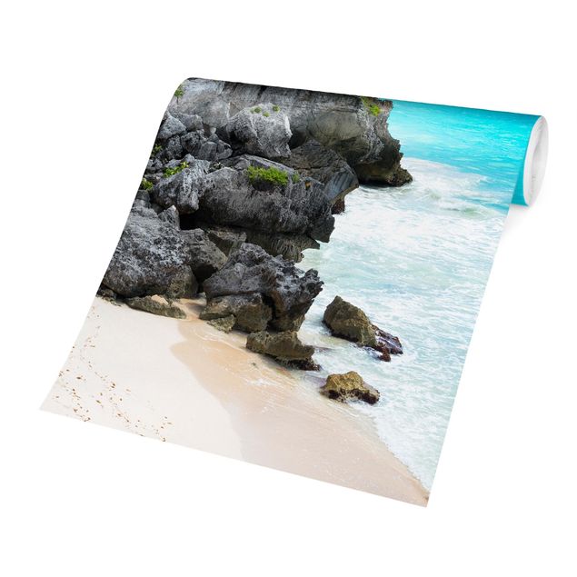 Fototapet landskaber Caribbean Coast Tulum Ruins