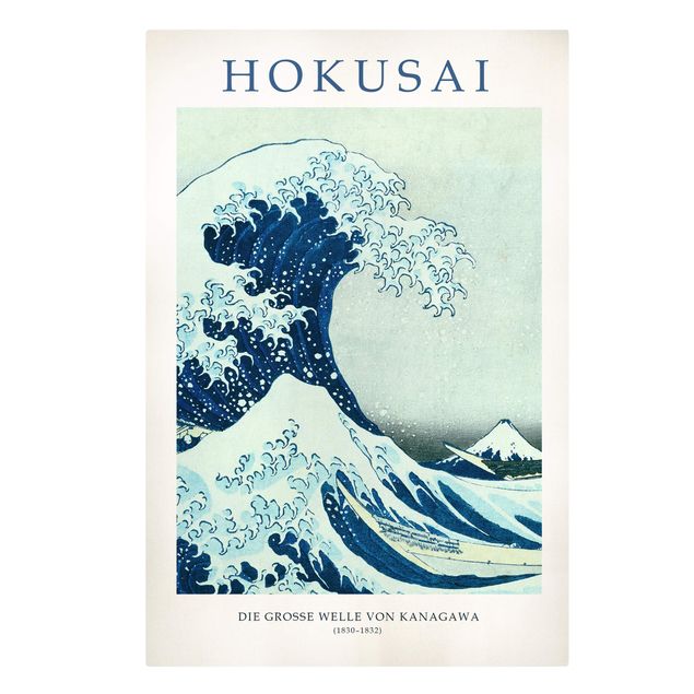 Billeder blå Katsushika Hokusai - The Big Wave Of Kanagawa - Museum Edition