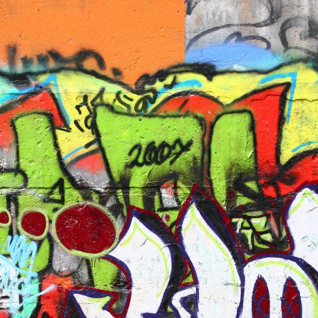 Mønstret tapeter Graffiti Wall