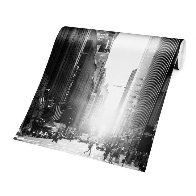 Fototapet sort og hvid Lively New York