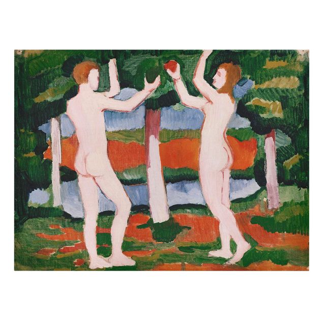 Billeder kunsttryk August Macke - Adam And Eve