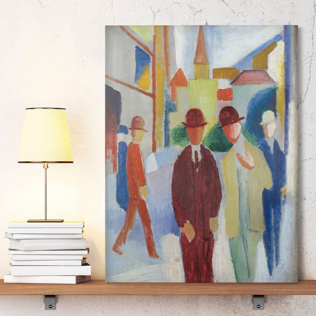 Kunst stilarter ekspressionisme August Macke - Bright Street with People
