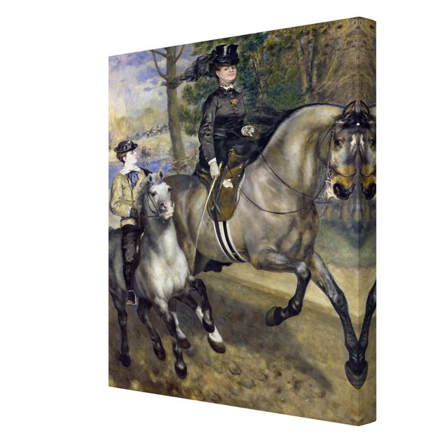 Billeder på lærred kunsttryk Auguste Renoir - Riding in the Bois de Boulogne