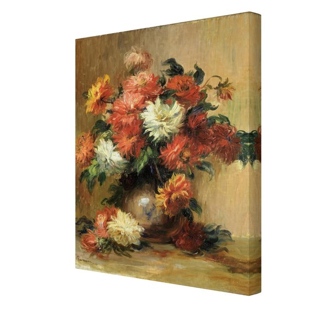 Billeder blomster Auguste Renoir - Still Life with Dahlias
