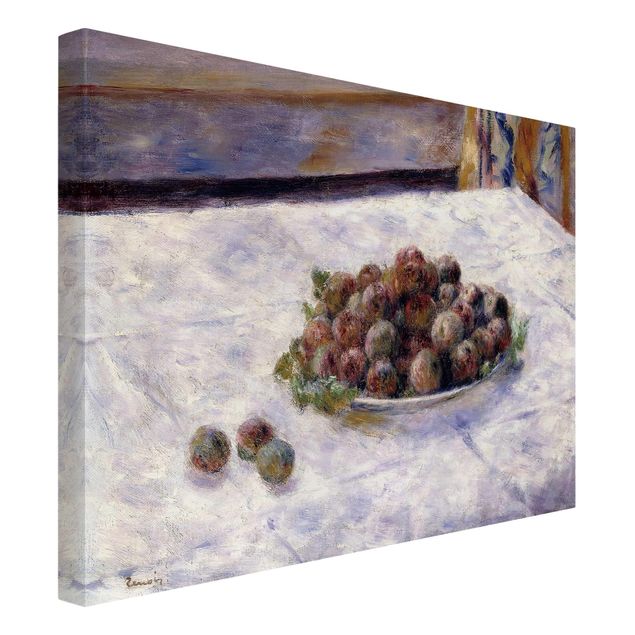 Billeder på lærred kunsttryk Auguste Renoir - Still Life, A Plate Of Plums