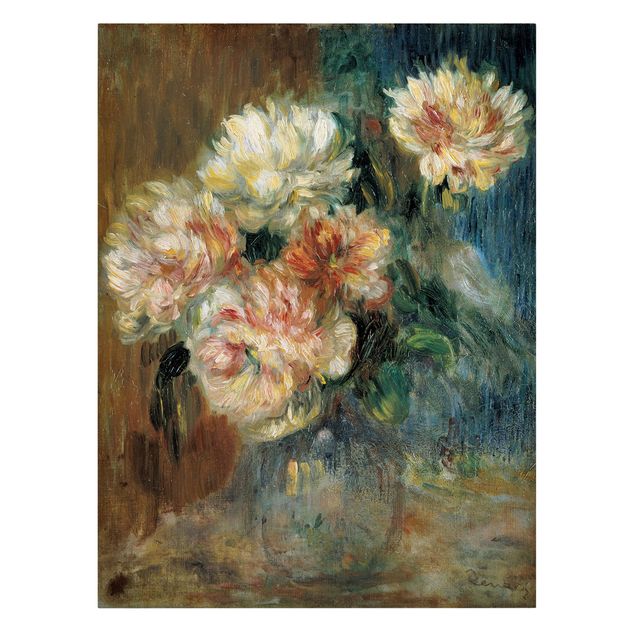 Billeder på lærred blomster Auguste Renoir - Vase of Peonies