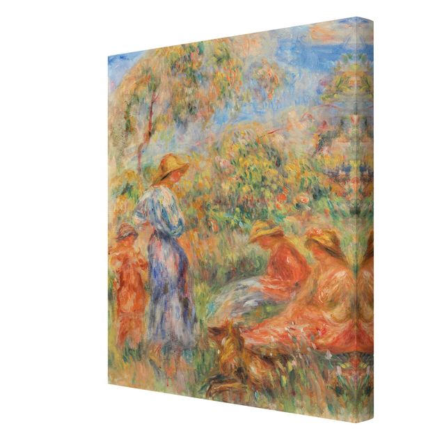 Billeder kunsttryk Auguste Renoir - Three Women and Child in a Landscape