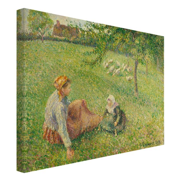 Billeder på lærred hunde Camille Pissarro - The Geese Pasture