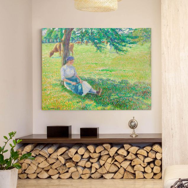 Kunst stilarter impressionisme Camille Pissarro - Cowgirl, Eragny