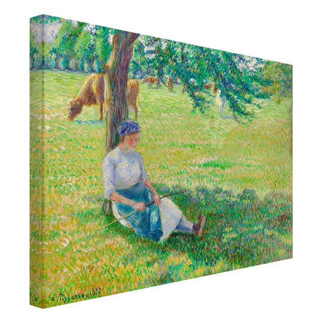 Kunst stilarter post impressionisme Camille Pissarro - Cowgirl, Eragny
