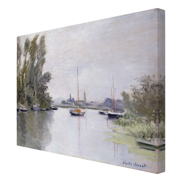 Billeder arkitektur og skyline Claude Monet - Argenteuil Seen From The Small Arm Of The Seine