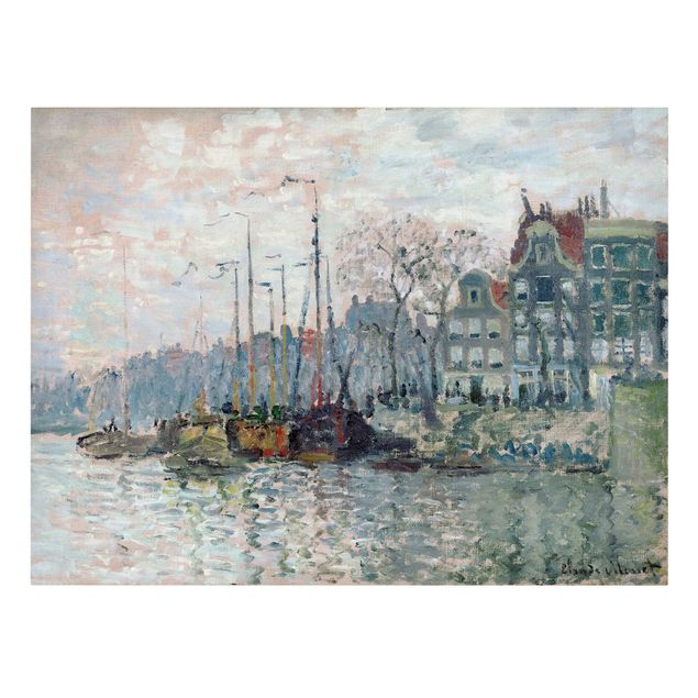 Billeder arkitektur og skyline Claude Monet - View Of The Prins Hendrikkade And The Kromme Waal In Amsterdam