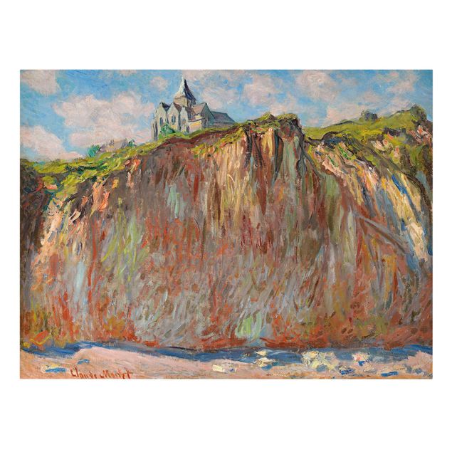 Billeder bjerge Claude Monet - The Church Of Varengeville In The Morning Light