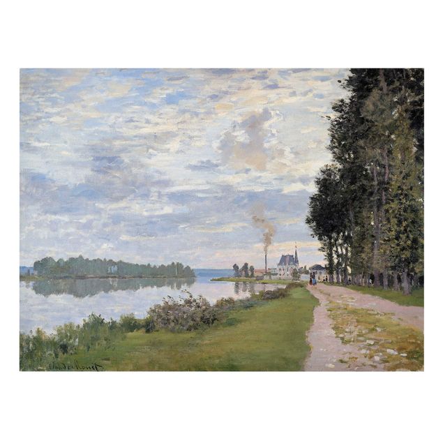 Billeder på lærred kunsttryk Claude Monet - The Waterfront At Argenteuil