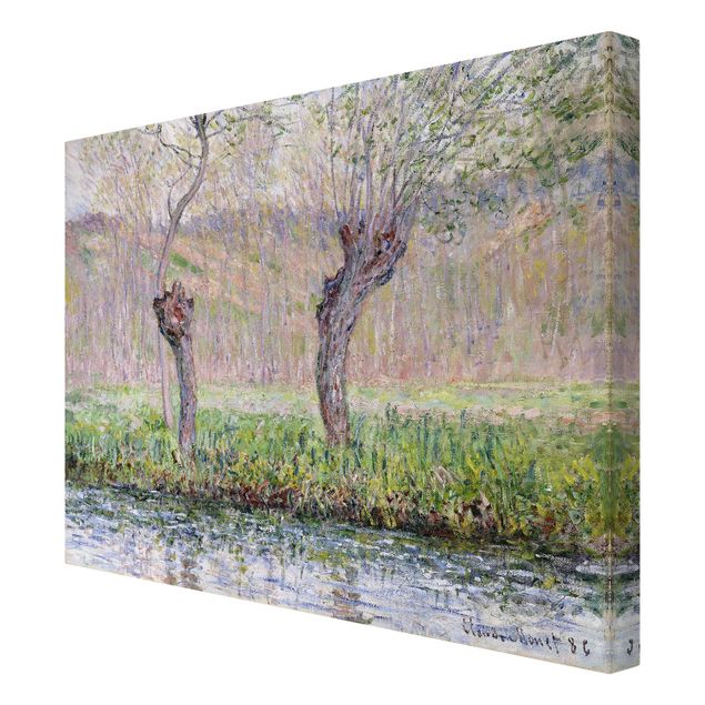 Billeder på lærred kunsttryk Claude Monet - Willow Trees Spring