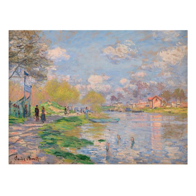 Billeder på lærred kunsttryk Claude Monet - Spring On The Seine