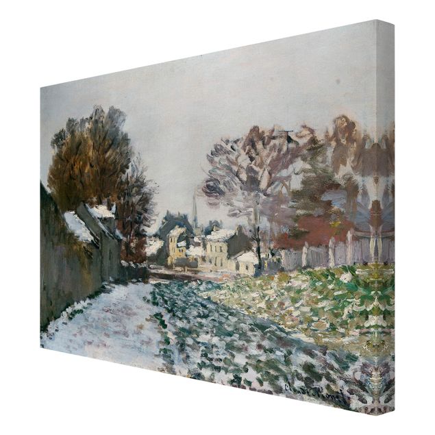 Billeder på lærred landskaber Claude Monet - Snow At Argenteuil