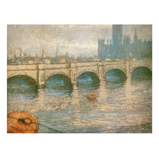 Kunst stilarter Claude Monet - Thames Bridge And Parliament Building In London