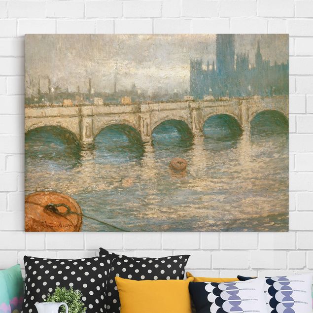køkken dekorationer Claude Monet - Thames Bridge And Parliament Building In London