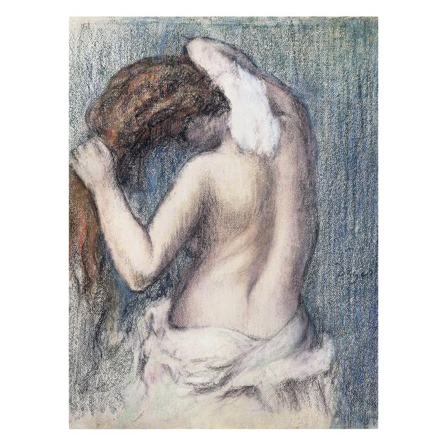 Billeder på lærred kunsttryk Edgar Degas - Woman Wiping