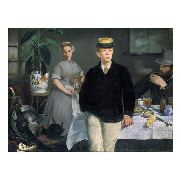 Billeder på lærred kunsttryk Edouard Manet - Luncheon In The Studio
