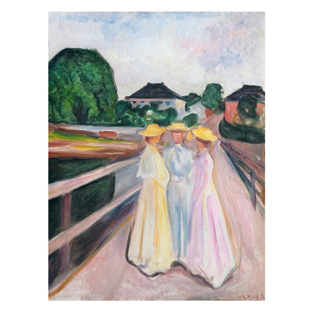 Kunst stilarter Edvard Munch - Three Girls on the Bridge