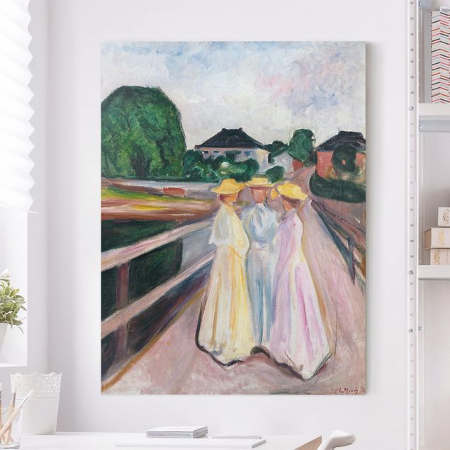 Kunst stilarter ekspressionisme Edvard Munch - Three Girls on the Bridge