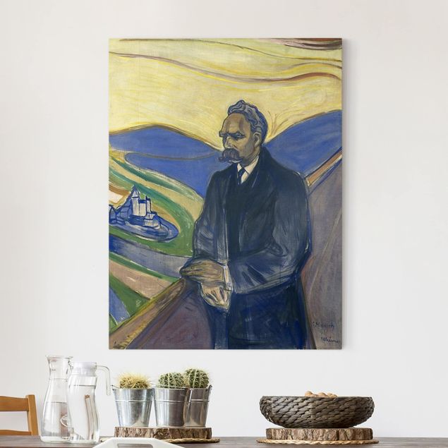 Kunst stilarter ekspressionisme Edvard Munch - Portrait of Friedrich Nietzsche