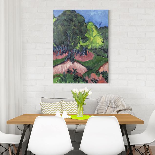 Kunst stilarter Ernst Ludwig Kirchner - Landscape with Chestnut Tree