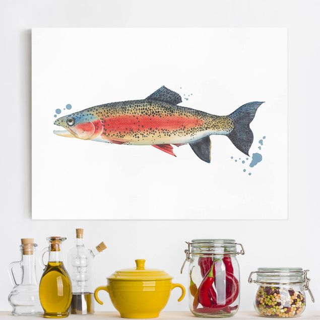 Billeder på lærred fisk Color Catch - Trout