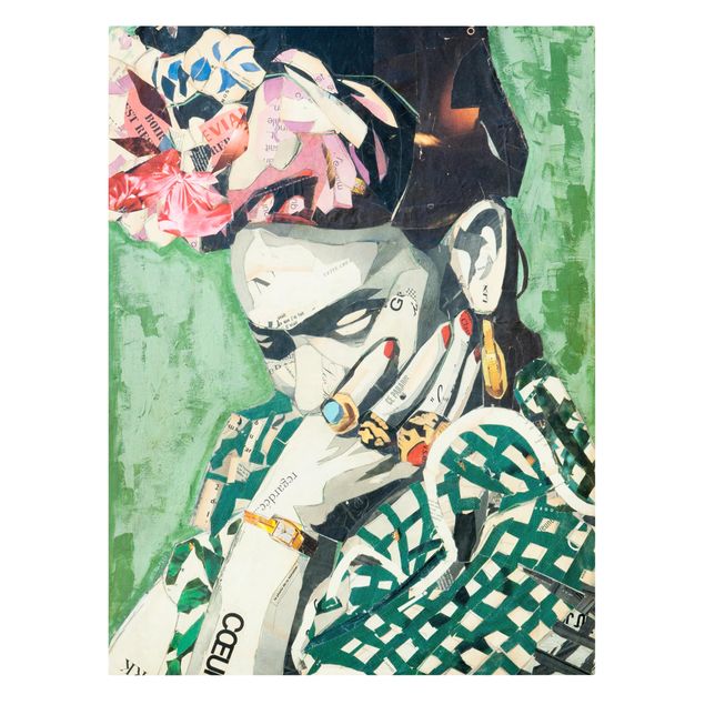 Billeder grøn Frida Kahlo - Collage No.3