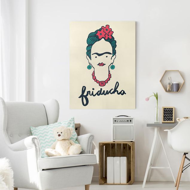 Billeder på lærred ordsprog Frida Kahlo - Friducha