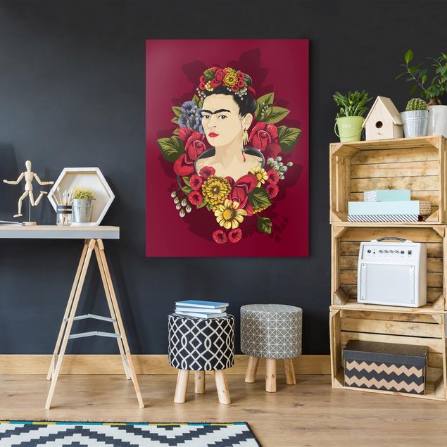 Billeder på lærred blomster Frida Kahlo - Roses
