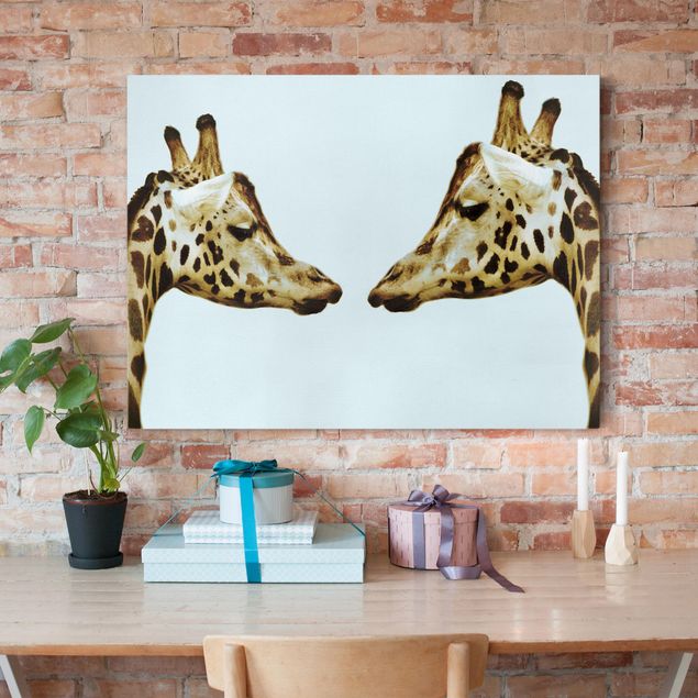 Billeder på lærred giraffer Giraffes In Love